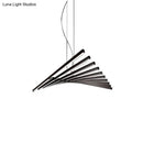 GobekUsa Black Fish-Bone Pendant Light - Nordic LED Metal Island Fixture