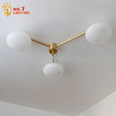 GobekUsa Black/Gold Lustre Copper Ceiling LED Modern Light Fixture for Living Room/Kitchen/Balcony