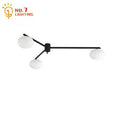 GobekUsa Black/Gold Lustre Copper Ceiling LED Modern Light Fixture for Living Room/Kitchen/Balcony