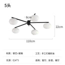 GobekUsa Black/Gold Lustre Copper Ceiling LED Modern Light Fixture for Living Room/Kitchen/Balcony