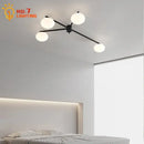 GobekUsa Black/Gold Lustre Copper Ceiling LED Modern Light Fixture for Living Room/Kitchen/Balcony