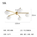 GobekUsa Black/Gold Lustre Copper Ceiling LED Modern Light Fixture for Living Room/Kitchen/Balcony