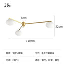 GobekUsa Black/Gold Lustre Copper Ceiling LED Modern Light Fixture for Living Room/Kitchen/Balcony