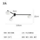 GobekUsa Black/Gold Lustre Copper Ceiling LED Modern Light Fixture for Living Room/Kitchen/Balcony