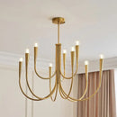 GobekUsa Gold Metal Chandelier: Modern Nordic LED Lighting for Living Room, Kitchen, Dining Room