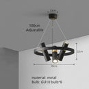 GobekUsa Black Metal Circle LED Pendant Light for Living room, Dining, Kitchen, Bar Decor