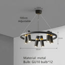 GobekUsa Black Metal Circle LED Pendant Light for Living room, Dining, Kitchen, Bar Decor