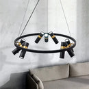 GobekUsa Black Metal Circle LED Pendant Light for Living room, Dining, Kitchen, Bar Decor