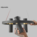 GobekUsa Black Metal Circle LED Pendant Light for Living room, Dining, Kitchen, Bar Decor
