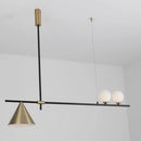 GobekUsa Contemporary Metal Cone Island Light with 3 Heads and Gold/Black Finish for Dining Room Ceiling