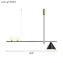 GobekUsa Contemporary Metal Cone Island Light with 3 Heads and Gold/Black Finish for Dining Room Ceiling