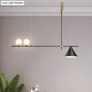 GobekUsa Contemporary Metal Cone Island Light with 3 Heads and Gold/Black Finish for Dining Room Ceiling