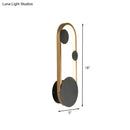 GobekUsa Modern Black and Gold Metallic Arc Wall Sconce LED Light Fixture - Warm/White Lighting