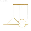 GobekUsa Contemporary Black/Gold LED Pendant Chandelier for Dining Room: Sunset Metallic Island Hanging Lighting