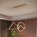 GobekUsa Contemporary Black/Gold LED Pendant Chandelier for Dining Room: Sunset Metallic Island Hanging Lighting