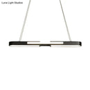 GobekUsa Oblong Acrylic Pendant Light Kit - Simple Style, Black/Gold LED Island Lamp in Warm/White Light for Dining Room