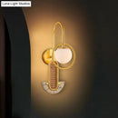 GobekUsa Opal Glass Ball Wall Sconce - 1-Light Gold/Black Finish Wall Mount Lamp