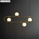 GobekUsa Modern Opal Glass Oblong Chandelier – Ceiling/Island Light Fixture with 3/4 Black/Gold Lights for Dining Room
