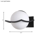 GobekUsa Modern Opal Glass Globe Wall Sconce with 1 Light - Bedroom Lighting in Black/Gold