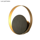 GobekUsa Metallic Orbit Sconce Light - Simplicity, Golden Single Wall Mounted Lighting