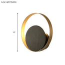 GobekUsa Metallic Orbit Sconce Light - Simplicity, Golden Single Wall Mounted Lighting