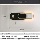 GobekUsa LED Wall Lamp Nordic Design Modern Living Room Bedroom 17W Black White