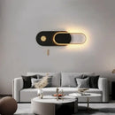 GobekUsa LED Wall Lamp Nordic Design Modern Living Room Bedroom 17W Black White