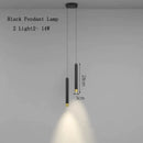 GobekUsa Black Pendant Lamps: Modern Bedroom Lighting with Long Cable
