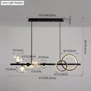 GobekUsa Modern Black Metal Island Pendant Lighting with Clear Glass for Dining Table