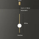 GobekUsa Gold Pendant Light, Modern 1-Light Ceiling Fixture for Bedroom and Living Room