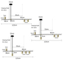 GobekUsa Black Chandelier Pendant Lights for Dining Table, Kitchen, Living Room