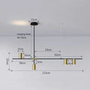 GobekUsa Black Chandelier Pendant Lights for Dining Table, Kitchen, Living Room