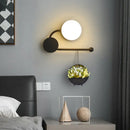 GobekUsa Nordic Style PVC Round Wall Sconce Light - Black/Gold Wall Mounted Lamp