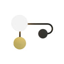 GobekUsa Nordic Style PVC Round Wall Sconce Light - Black/Gold Wall Mounted Lamp