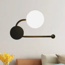 GobekUsa Nordic Style PVC Round Wall Sconce Light - Black/Gold Wall Mounted Lamp