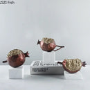 GobekUsa Golden Pomegranate Sculpture Desk Decoration