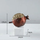 GobekUsa Golden Pomegranate Sculpture Desk Decoration