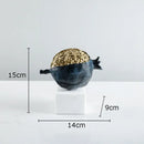 GobekUsa Golden Pomegranate Sculpture Desk Decoration