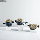 GobekUsa Golden Pomegranate Sculpture Desk Decoration