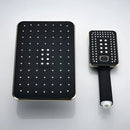 GobekUsa Black Rainfall Shower Head with Handshower - Over-head Shower Sprayer