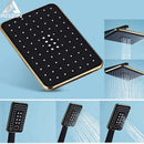 GobekUsa Black Rainfall Shower Head with Handshower - Over-head Shower Sprayer