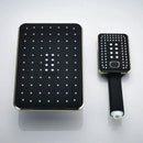 GobekUsa Black Rainfall Shower Head with Handshower - Over-head Shower Sprayer