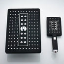 GobekUsa Black Rainfall Shower Head with Handshower - Over-head Shower Sprayer