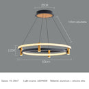 GobekUsa Black Ring LED Pendant Chandelier for Table Dining Living Kitchen Island Lighting