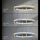 GobekUsa Black Ring LED Pendant Chandelier for Table Dining Living Kitchen Island Lighting