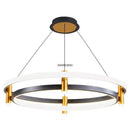 GobekUsa Black Ring LED Pendant Chandelier for Table Dining Living Kitchen Island Lighting