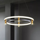 GobekUsa Black Ring LED Pendant Chandelier for Table Dining Living Kitchen Island Lighting