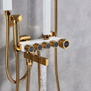 GobekUsa 5-Function Shower Faucet Set with Rain Shower Head, Hand Shower, and Bathtub Spout