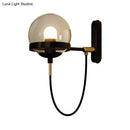 GobekUsa Modernist Black/Gold Rope Wall Sconce with Smoke Glass - 1 Light