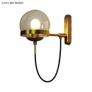 GobekUsa Modernist Black/Gold Rope Wall Sconce with Smoke Glass - 1 Light